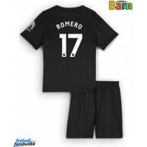 Tottenham Hotspur Cristian Romero #17 Bortedraktsett Barn 2025-26 Kortermet (+ Korte bukser)